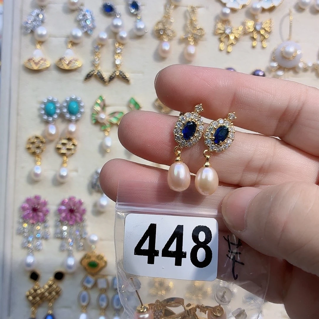 芋***薯淡水珍珠耳饰合金