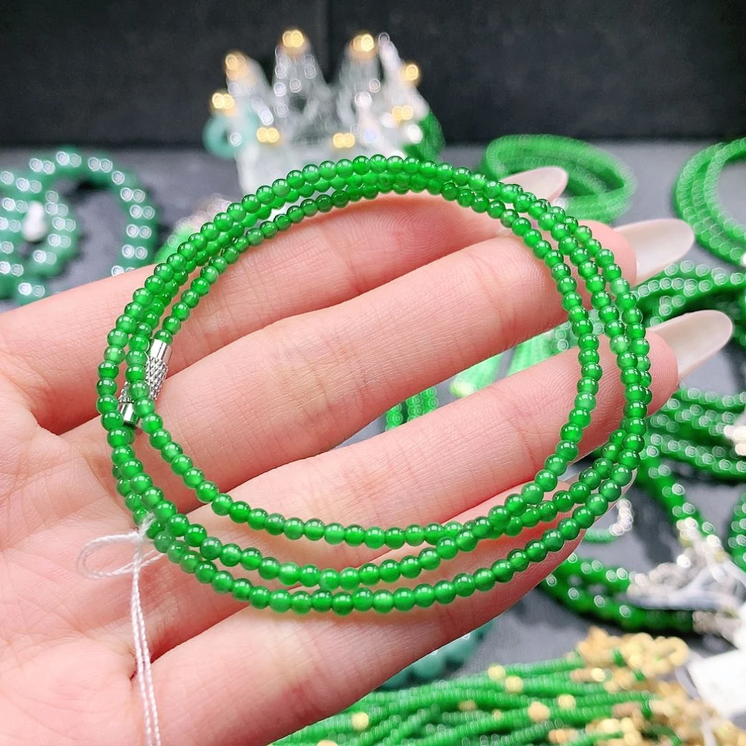 翡翠未镶嵌手串项链