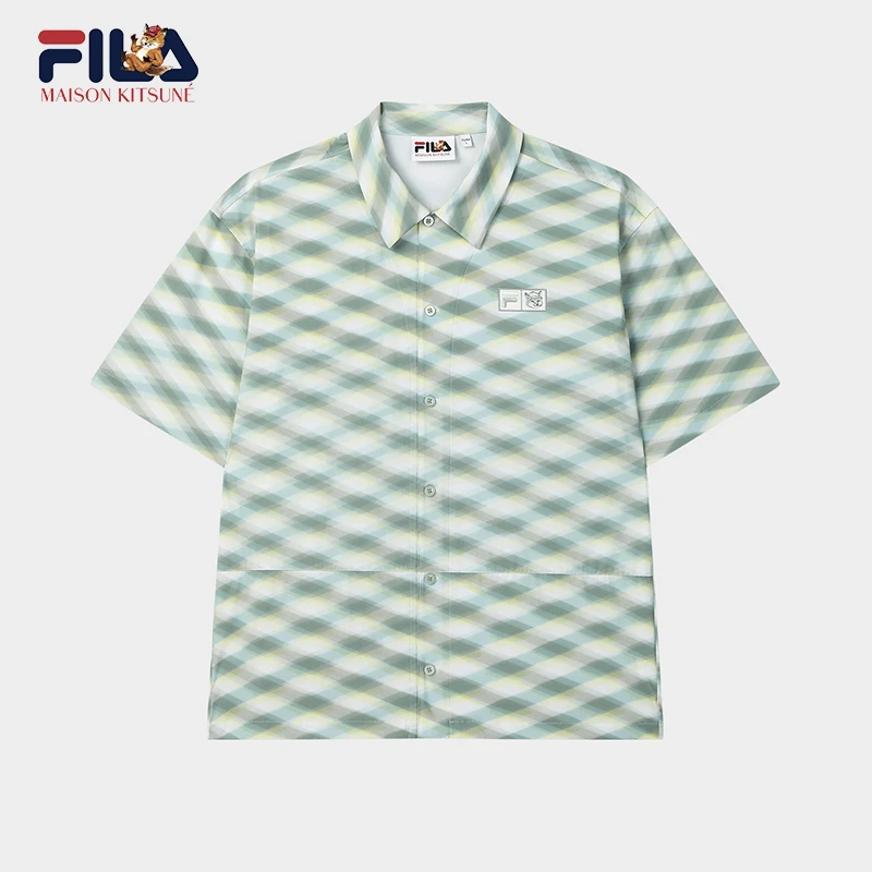 Fila/斐乐男小狐狸联名时尚满印短袖衬衫F11M529404F
