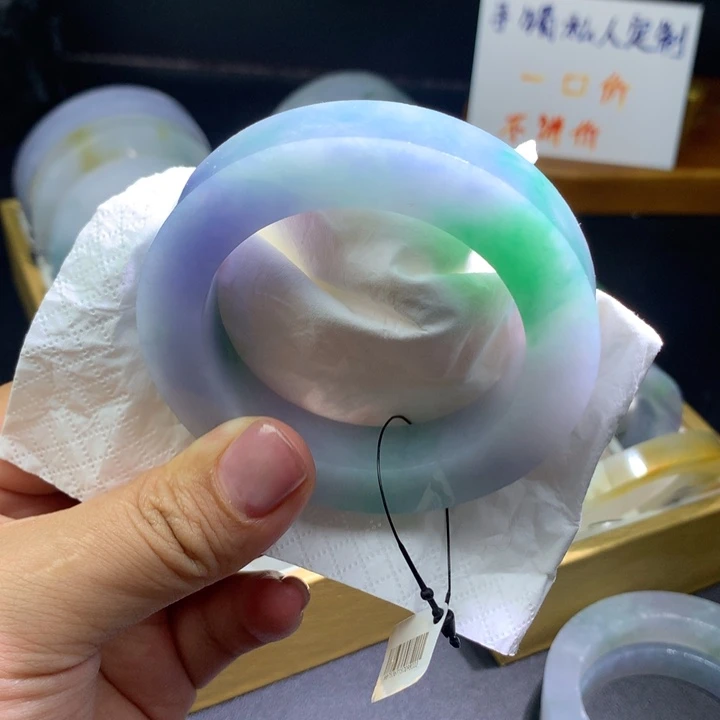 定制翡翠未镶嵌翡翠手镯分单