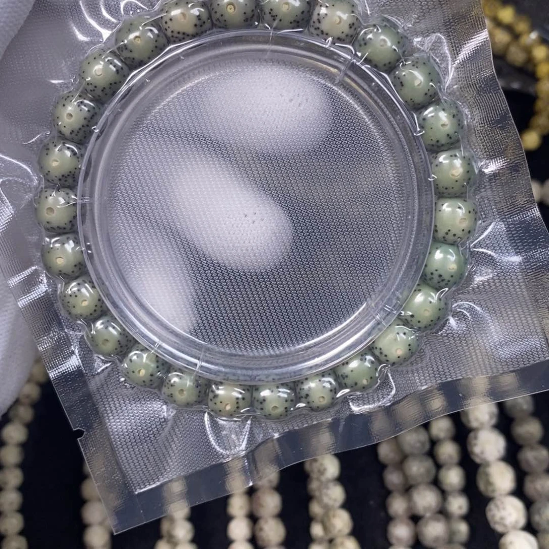 星月菩提吊坠大眼睛绿幽灵桶珠单圈9*8