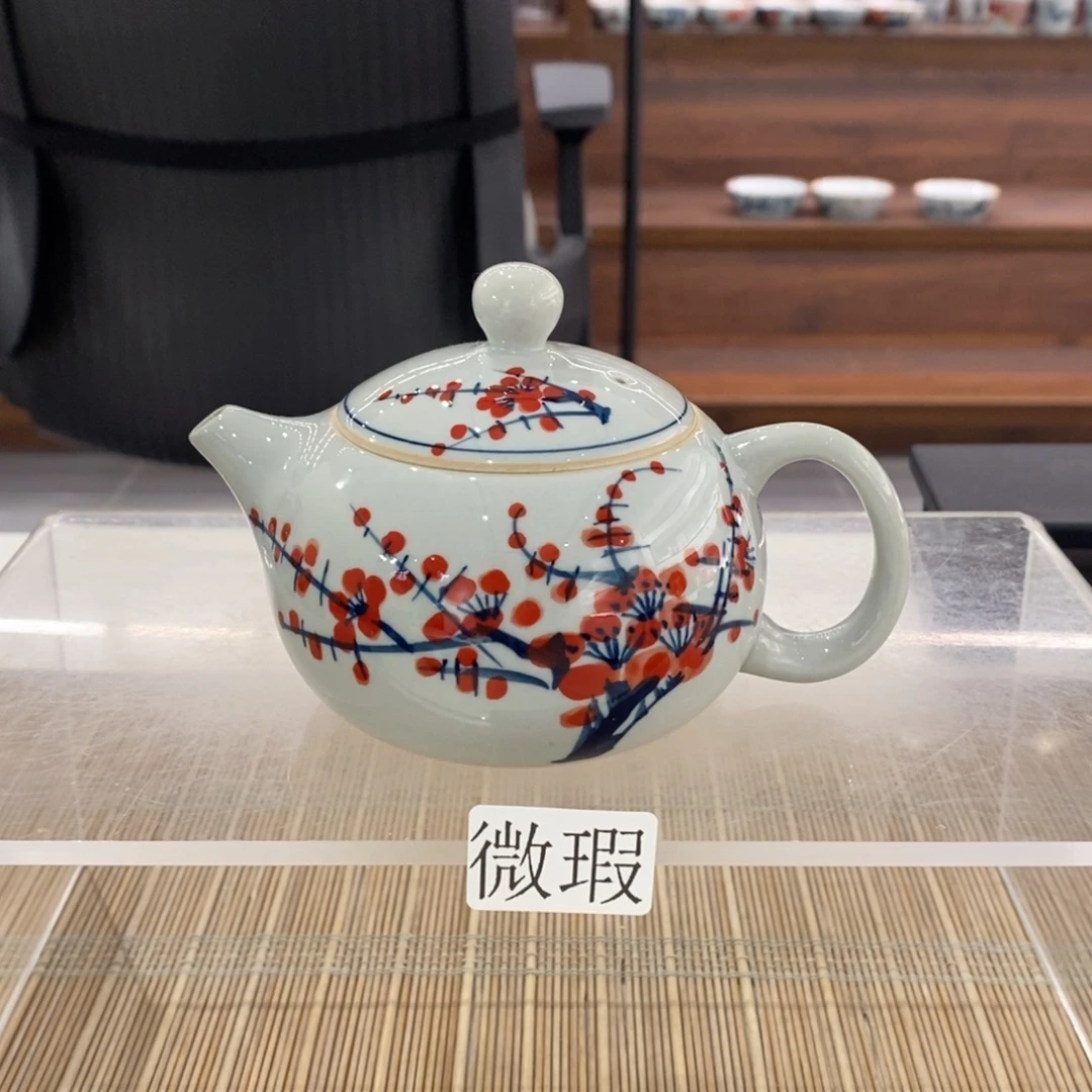 釉下彩老陶泥手工绘制