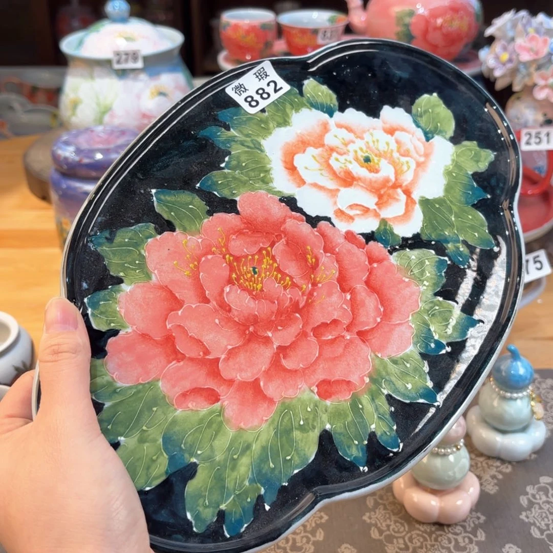 景德镇手绘高温釉下彩陶瓷茶具