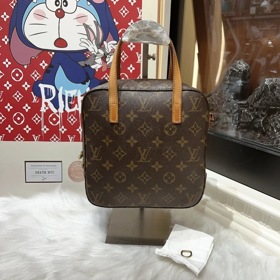95新 LouisVuitton/路易威登 lv老花饭盒手提单肩包a6213