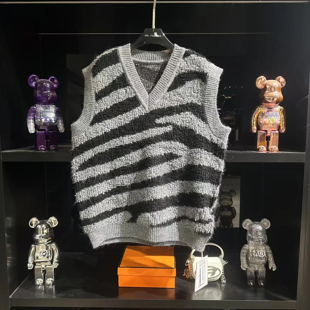 【DAXIU轻奢】时尚休闲百搭女士条纹秋冬针织衫-8799B