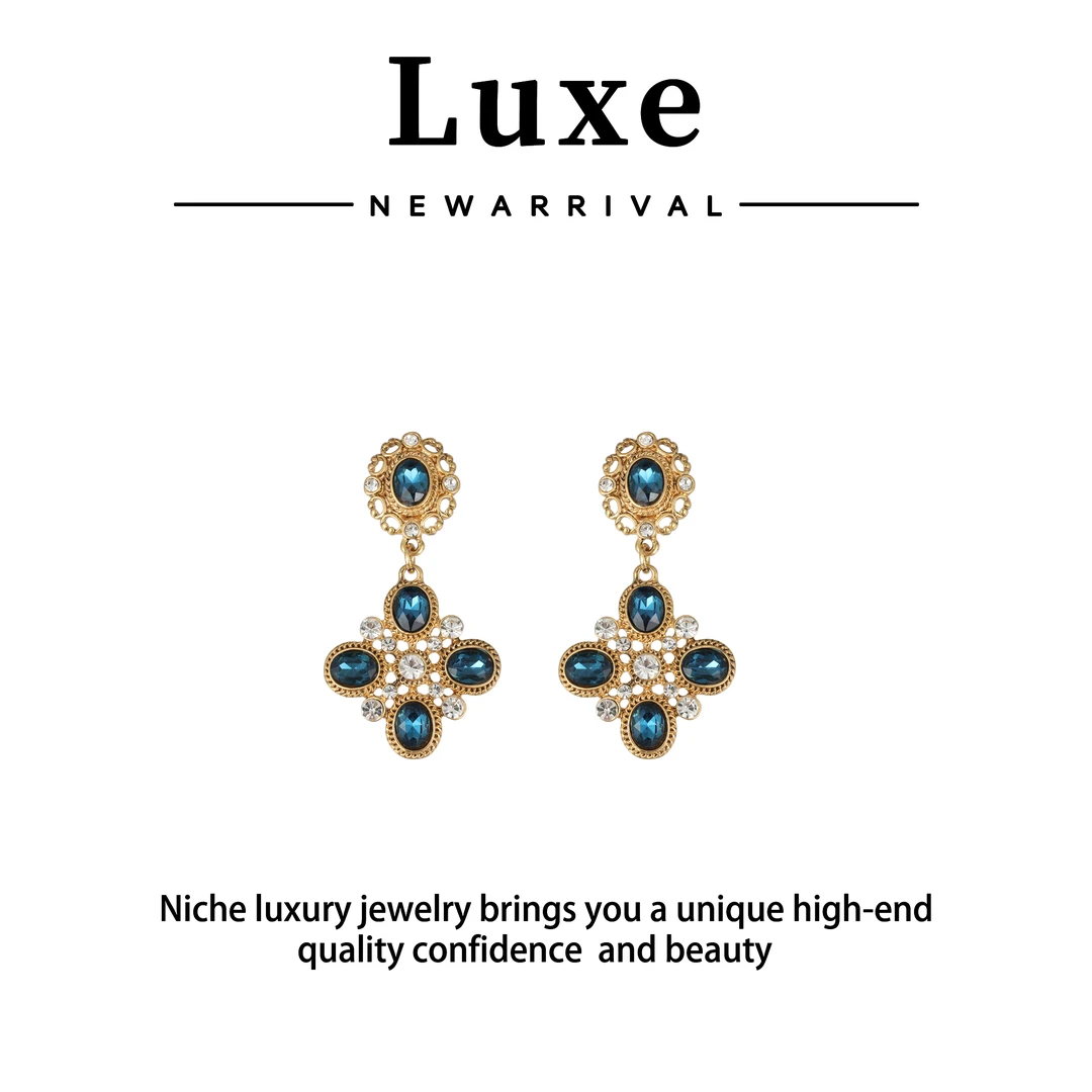 铜合金合成锆石耳饰 【琴愿为你】时尚耳坠高端女耳环CE190348