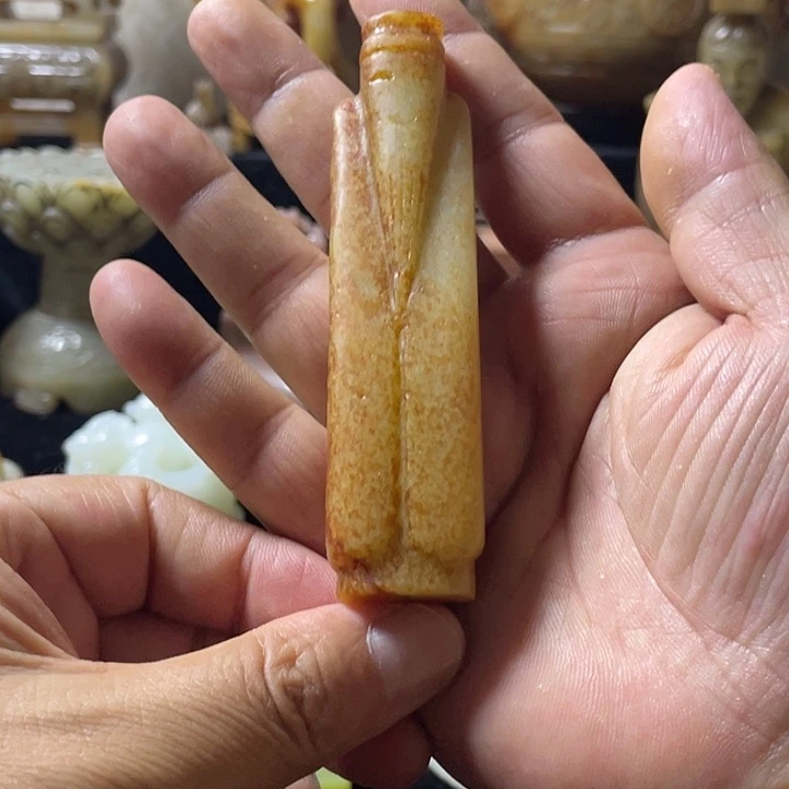 冰***棒和田玉未镶嵌挂件