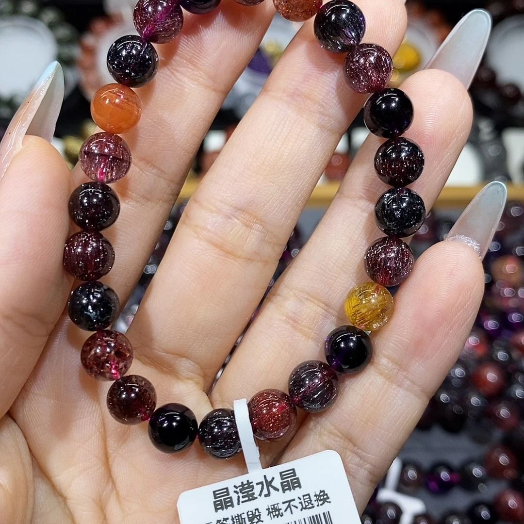 未镶嵌手串水晶黑加仑7