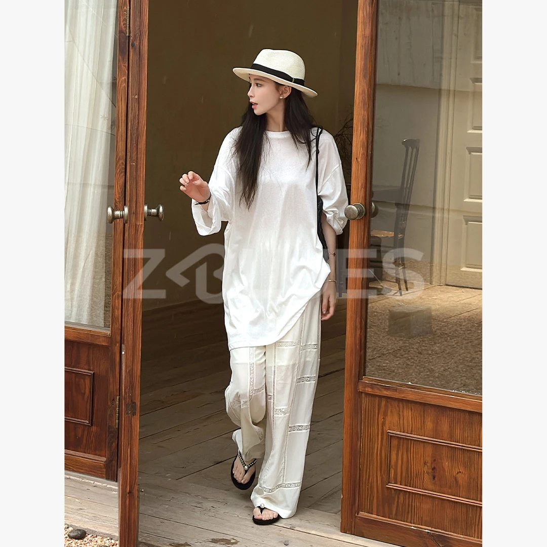 Z.blues【软无边】轻柔肤感百搭宽松休闲七分袖T恤YZXSJ8205