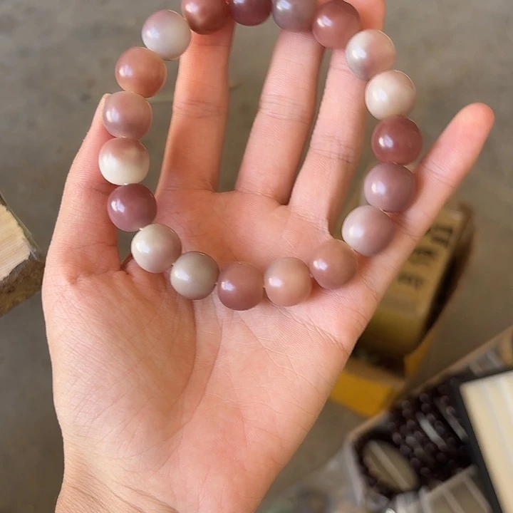 S***…菩提根/象牙果手串卡14手工干磨苹果珠