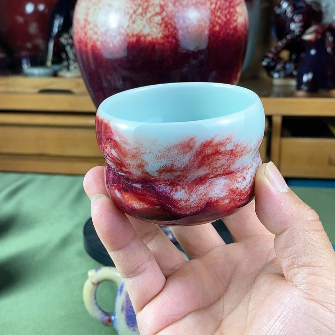 陶瓷葫芦杯，玉石釉