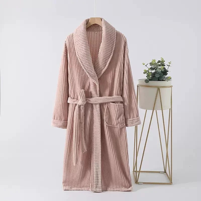 秋冬季睡袍长袖保暖睡袍浴袍