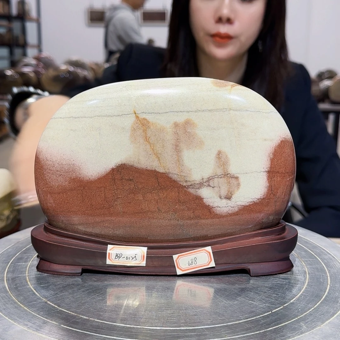 19×14×3 长江画面石摆件