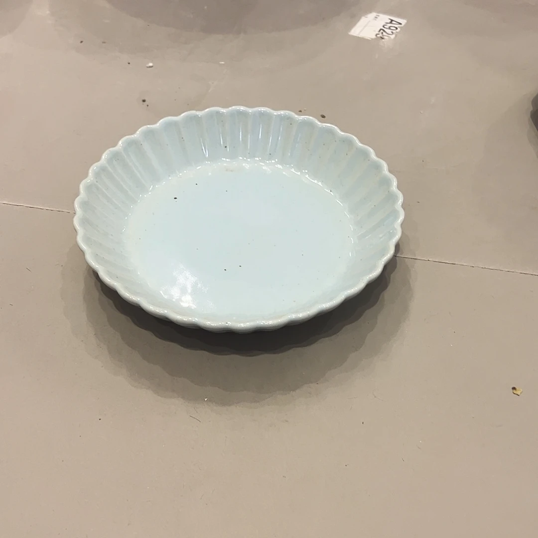 加***～瓶天青色梵花陶瓷盘