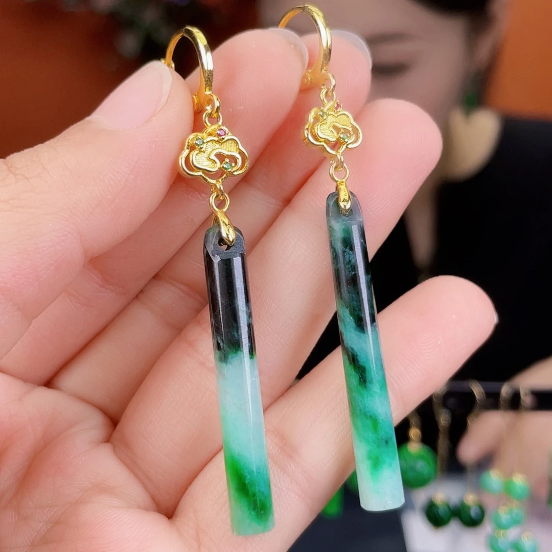 翡翠未镶嵌耳饰饰品