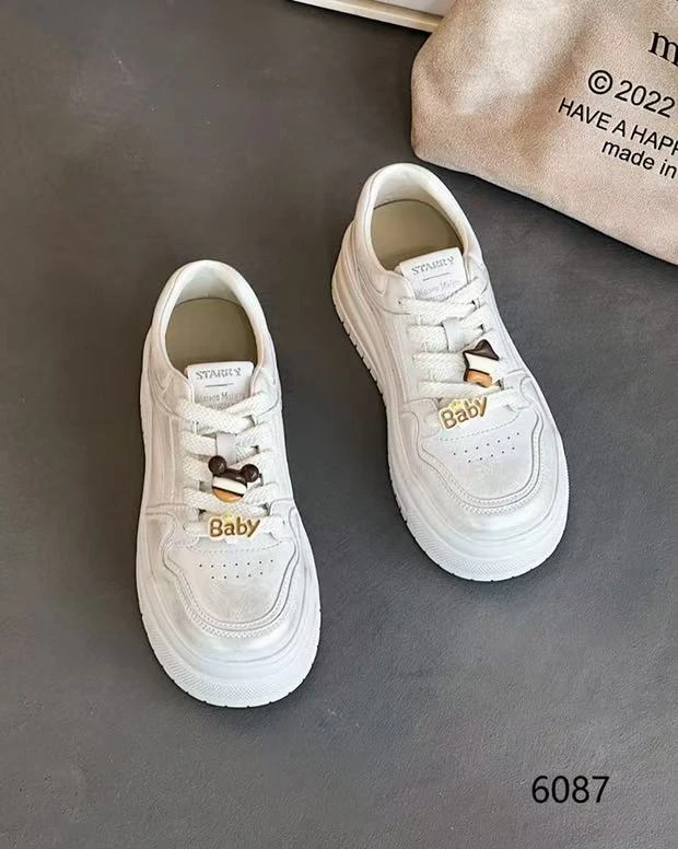 【韩衣舍】6087圆头时尚休闲鞋厚底小白鞋透气夏季时尚百搭运动鞋