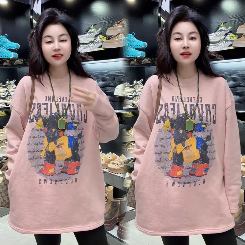 2025秋冬新款时尚显瘦气质网红高档洋气女高级百搭宽松大码卫衣潮