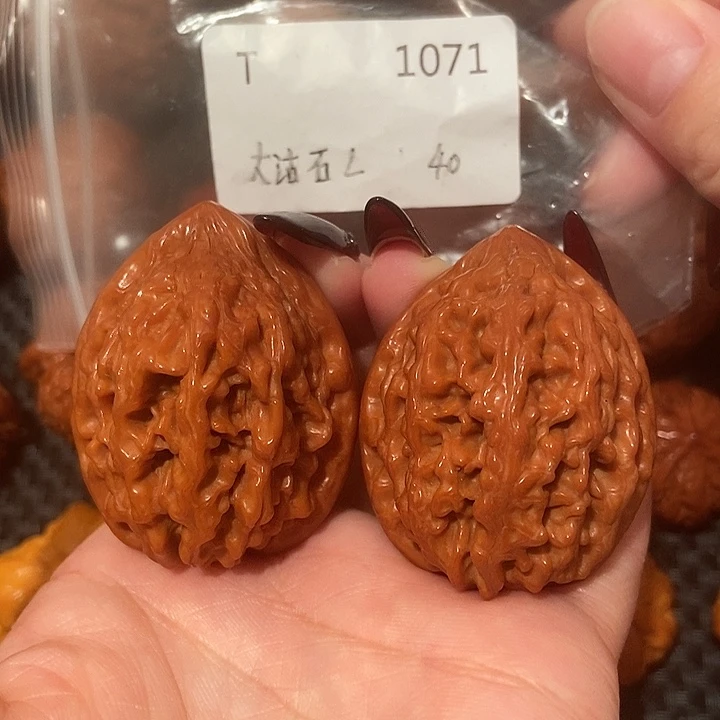 吊坠文玩核桃平谷大沽石40，43.8