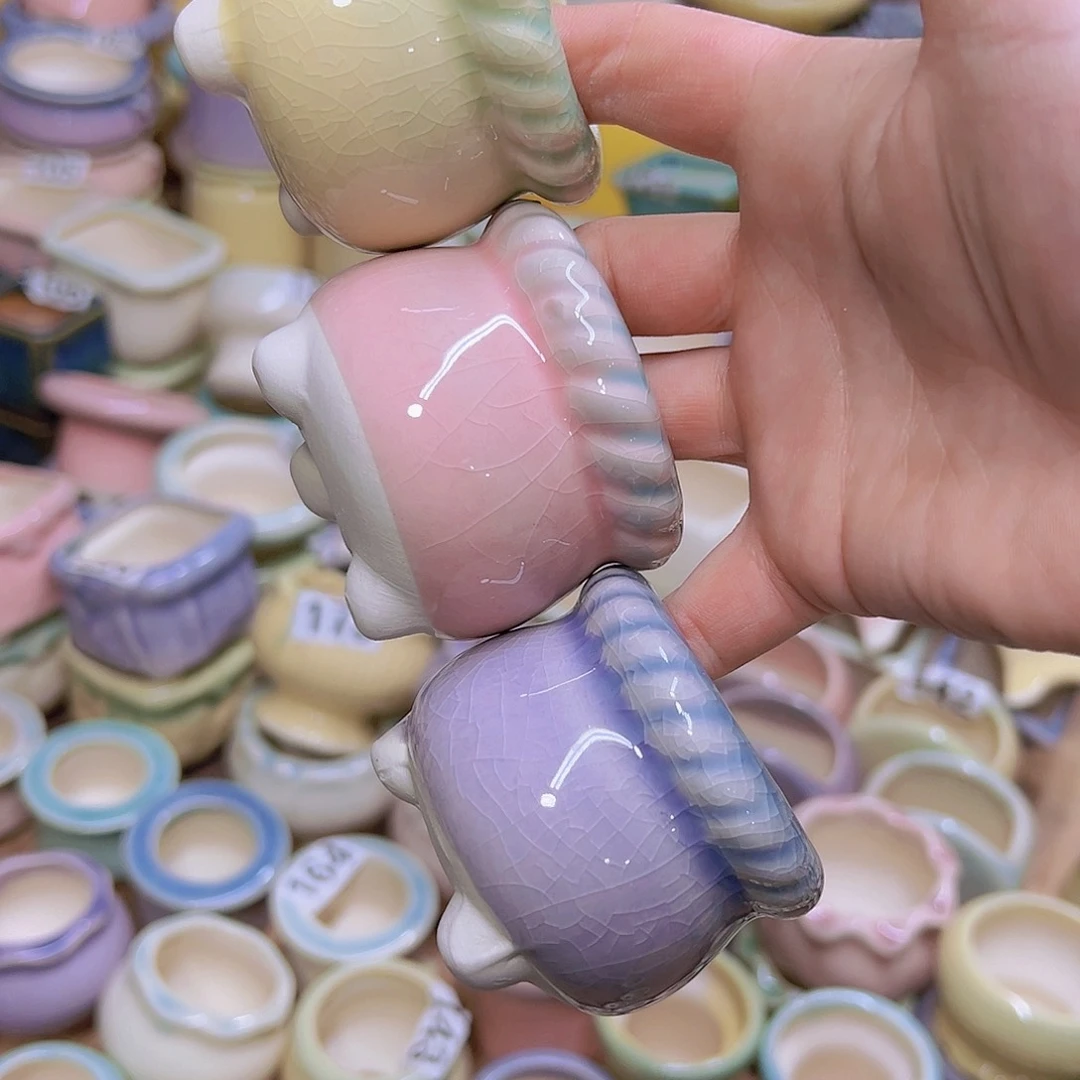 红陶陶瓷花盆当场满12包邮