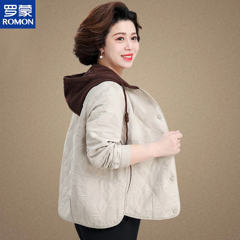 罗蒙妈妈秋装中老年女装2025新款时尚外套春秋款气质服装上衣