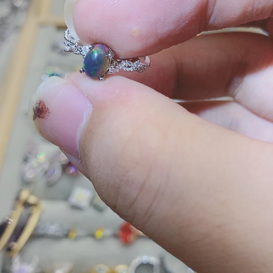 【闪购商品】水晶戒指银S925镶嵌