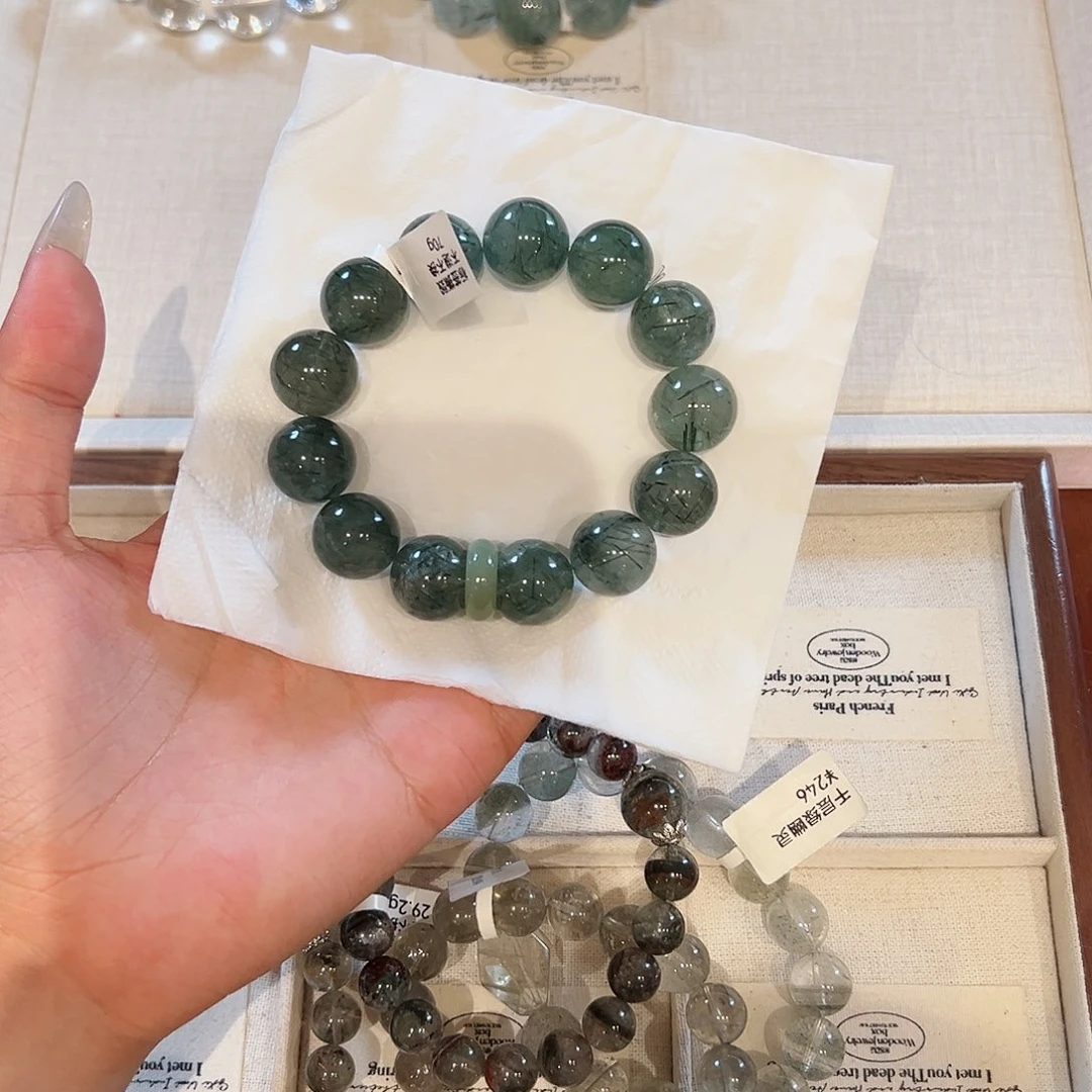 水晶手链未镶嵌橘****汁48小时鉴赏