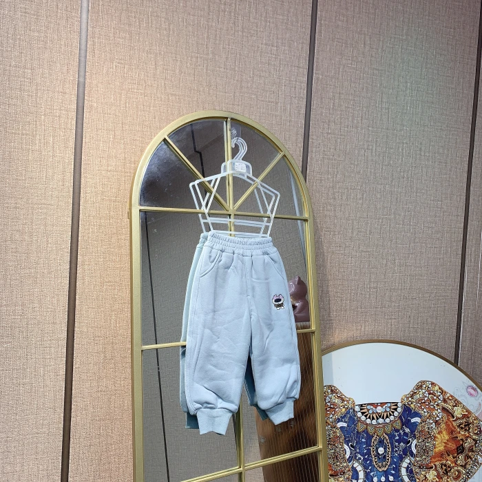 AK110  宝宝蓝色夹棉休闲裤子