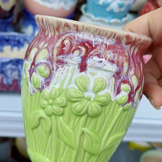 多肉绿植陶瓷花盆9.9包邮