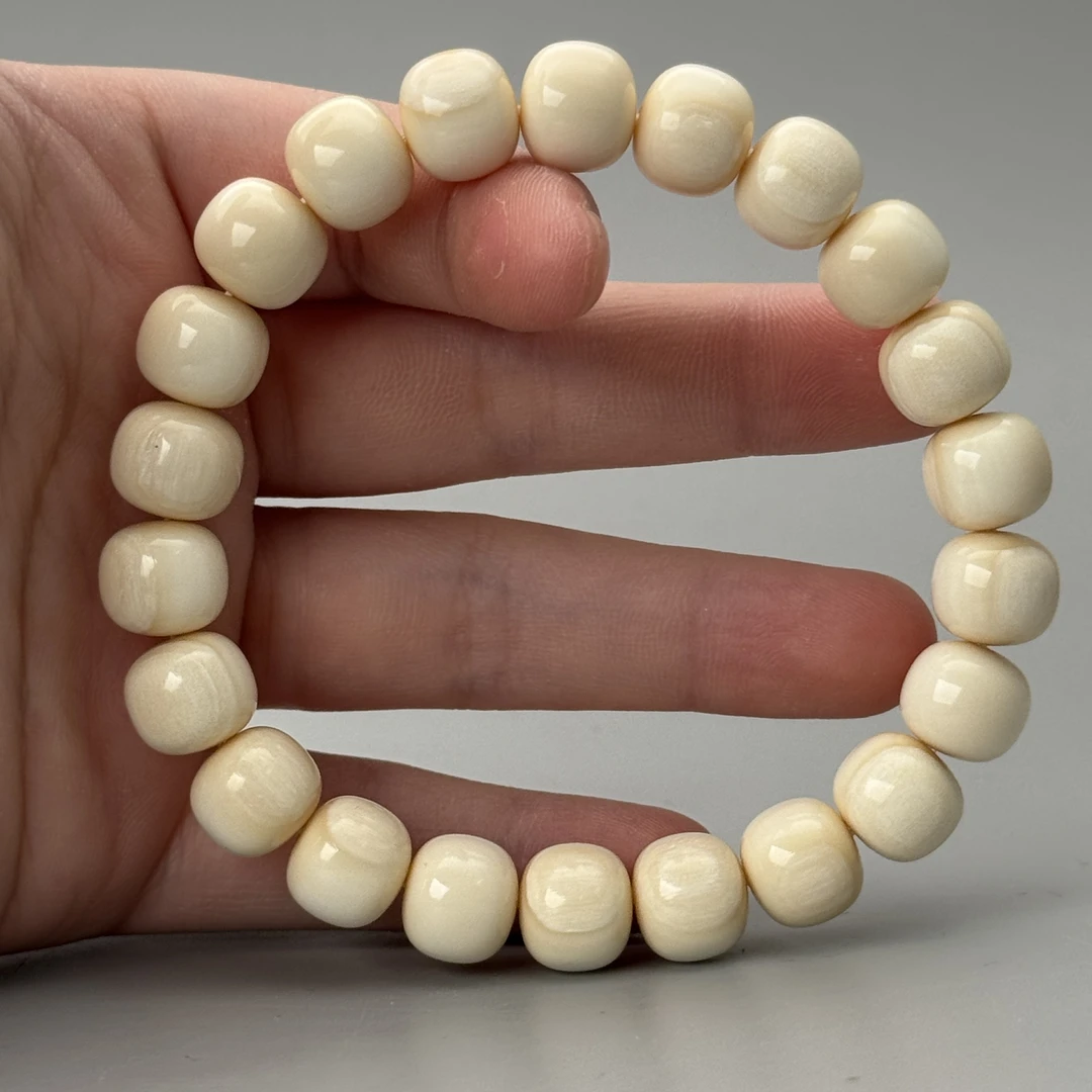 DEZHI/德志【保真二层皮】10x9/22颗微瑕小坑21g猛犸老型手串C357