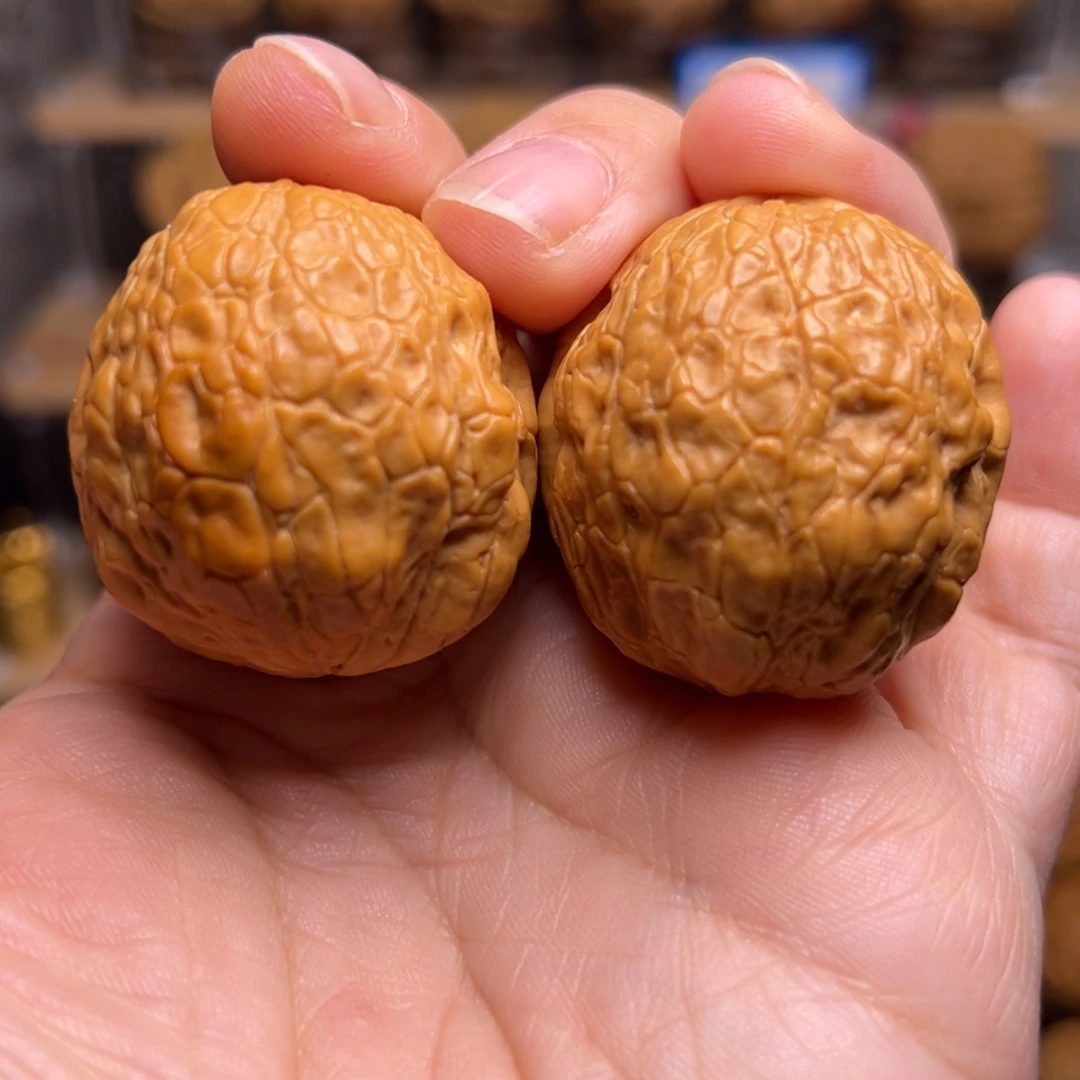 文玩核桃把件3w金丝绣球37尺