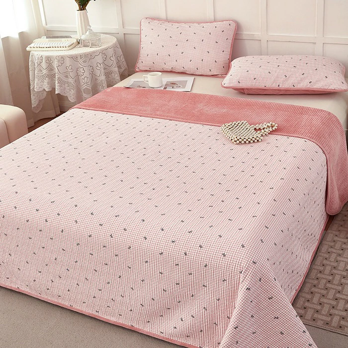 2024棉绒加厚保暖床盖