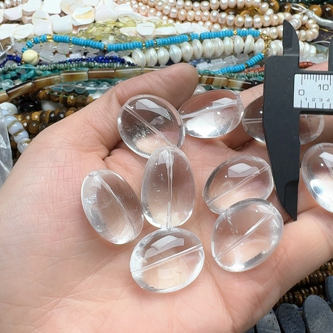 玛瑙/玉髓未镶嵌珠宝半成品一颗20m白水晶