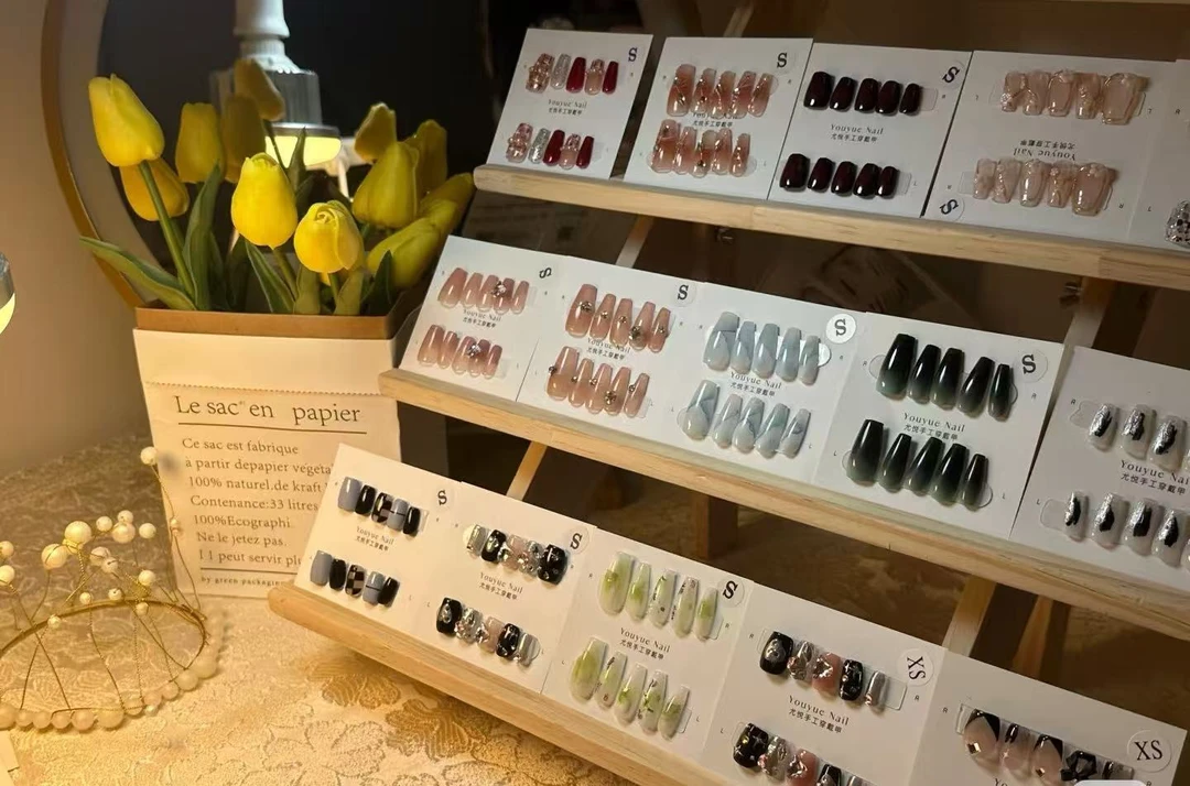 【直播展架】纯手工光疗穿戴美甲全码无瑕疵