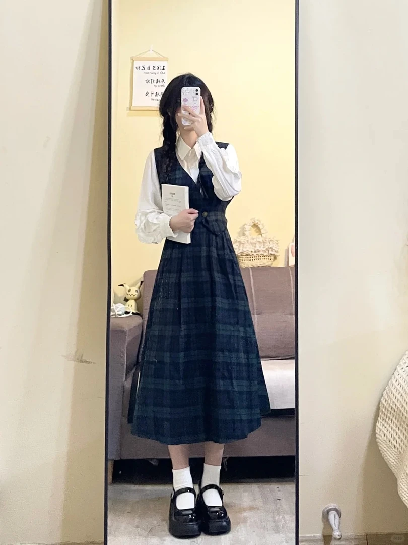 [1371-1380] 法式新中式小香风新款连衣裙显瘦