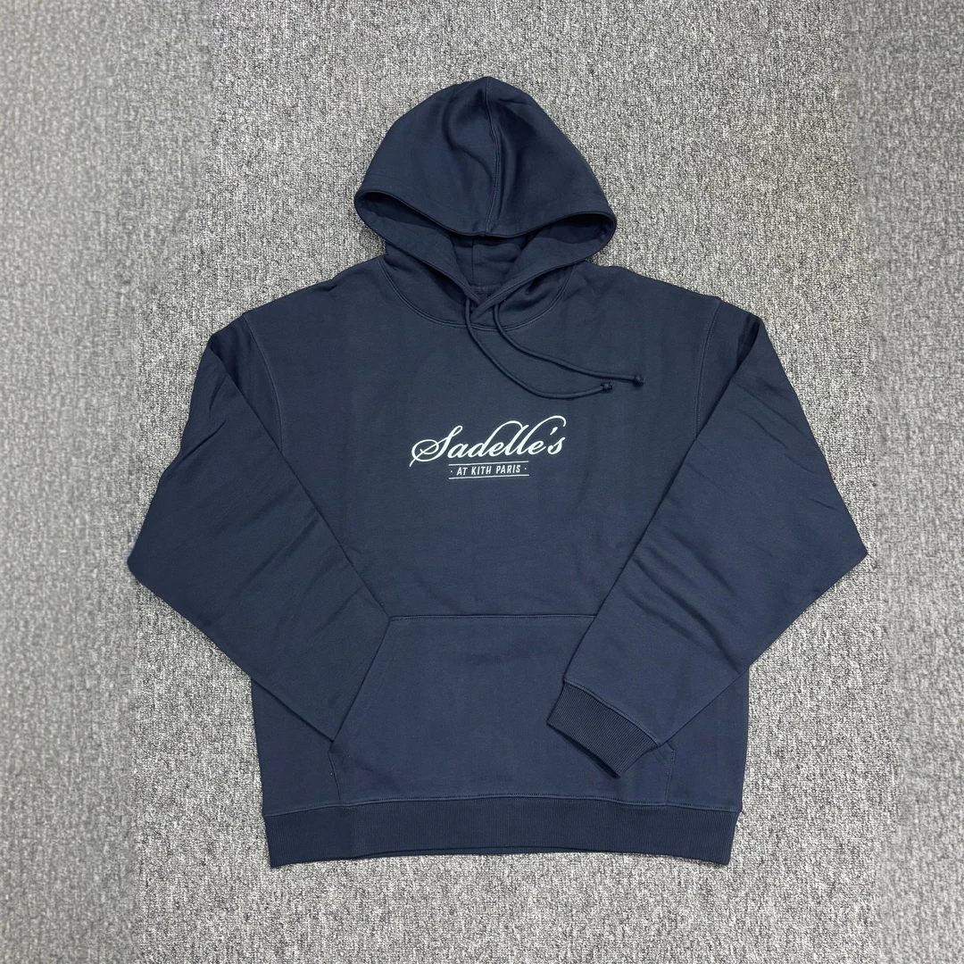 现货◆KITH Sadelles Miami门店限定连帽卫衣纯棉薄绒刺绣