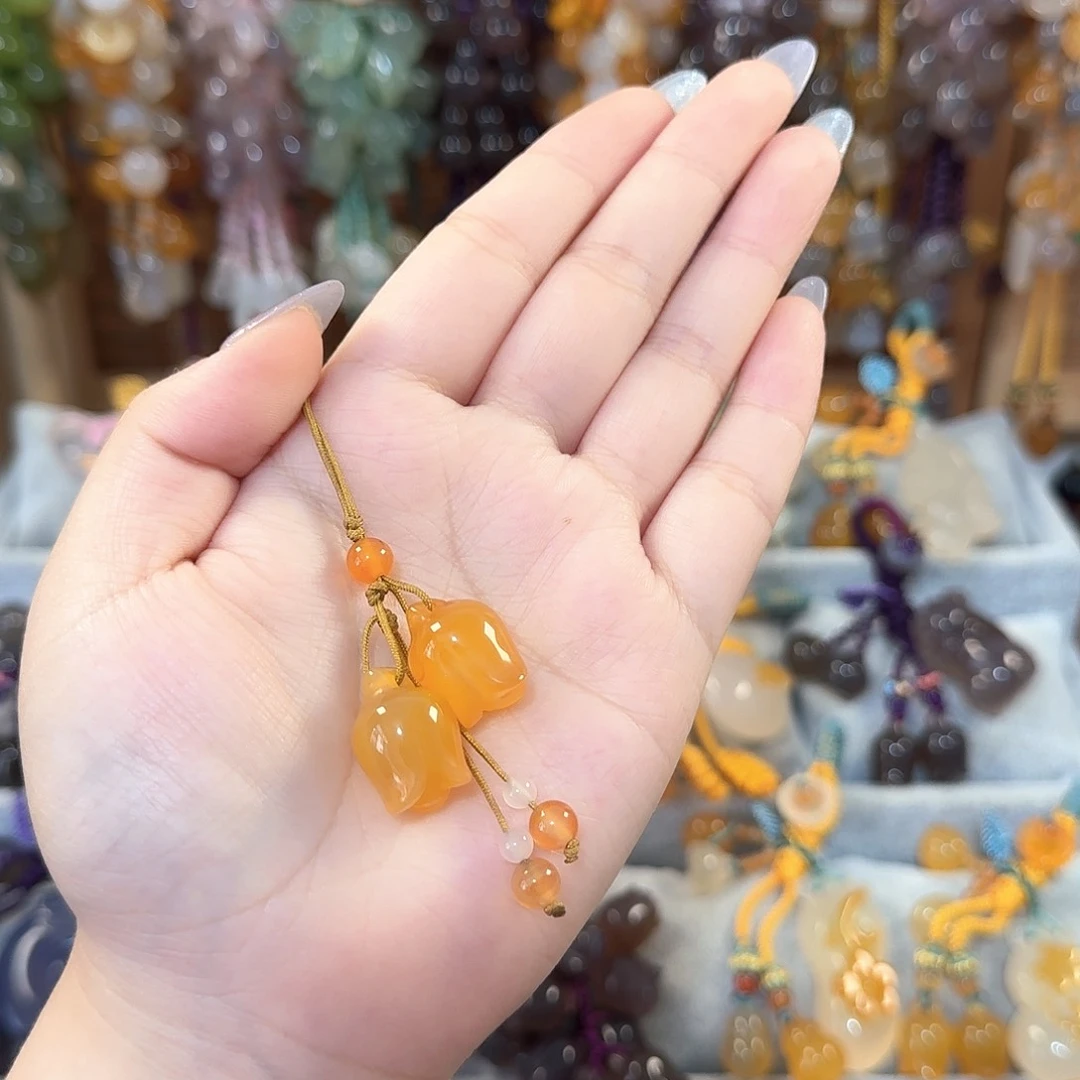 玛瑙/玉髓手机挂件未镶嵌福利通货料子带包容点新疆西藏不包邮