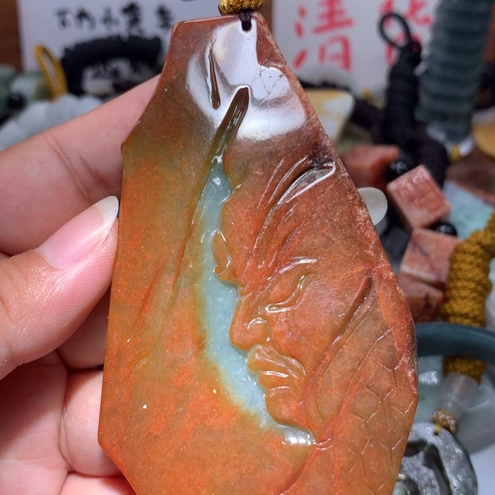 翡翠未镶嵌颈饰保真天然A货翡翠