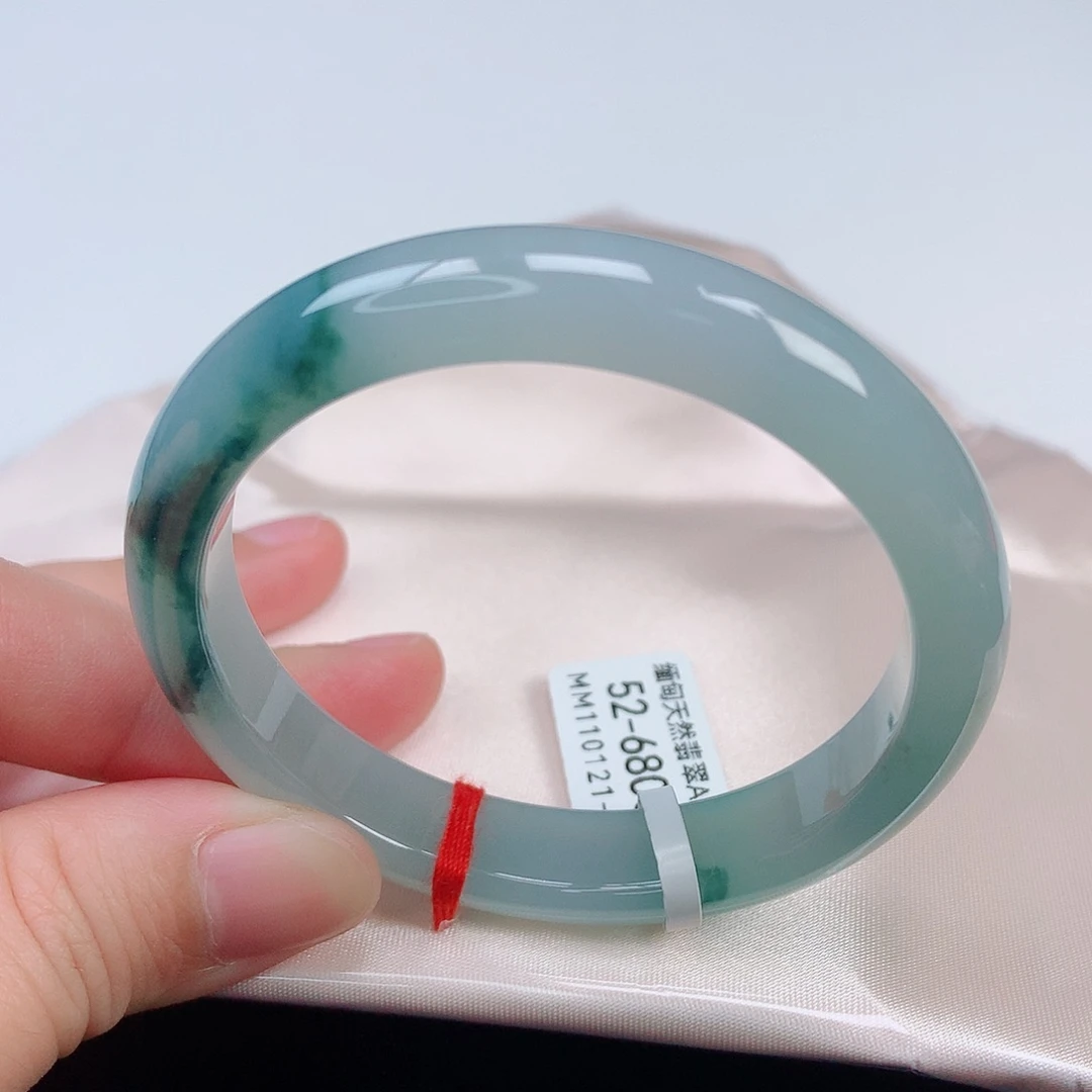 未镶嵌手镯翡翠52正圈