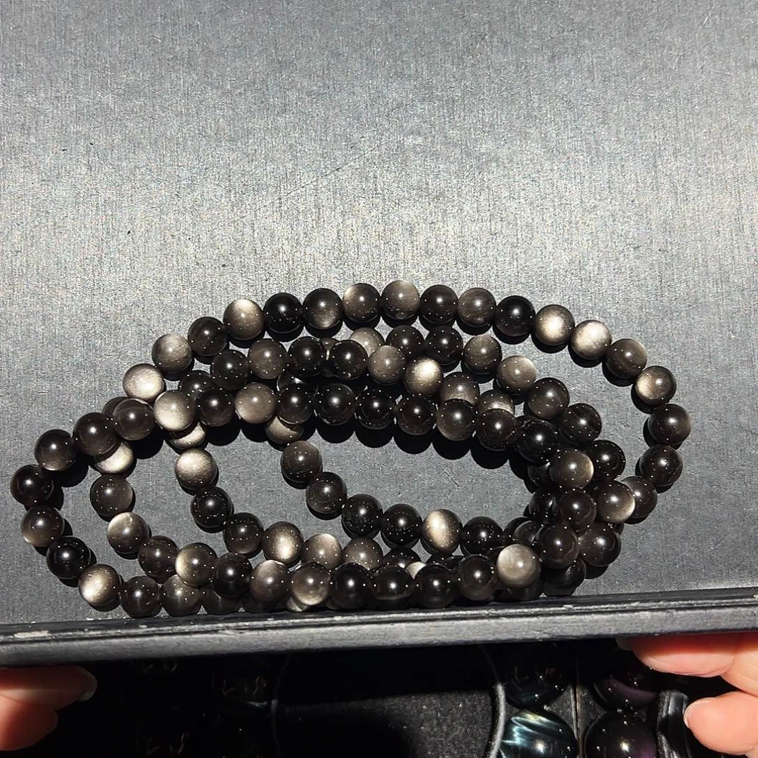 无***声黑曜岩未镶嵌颈饰