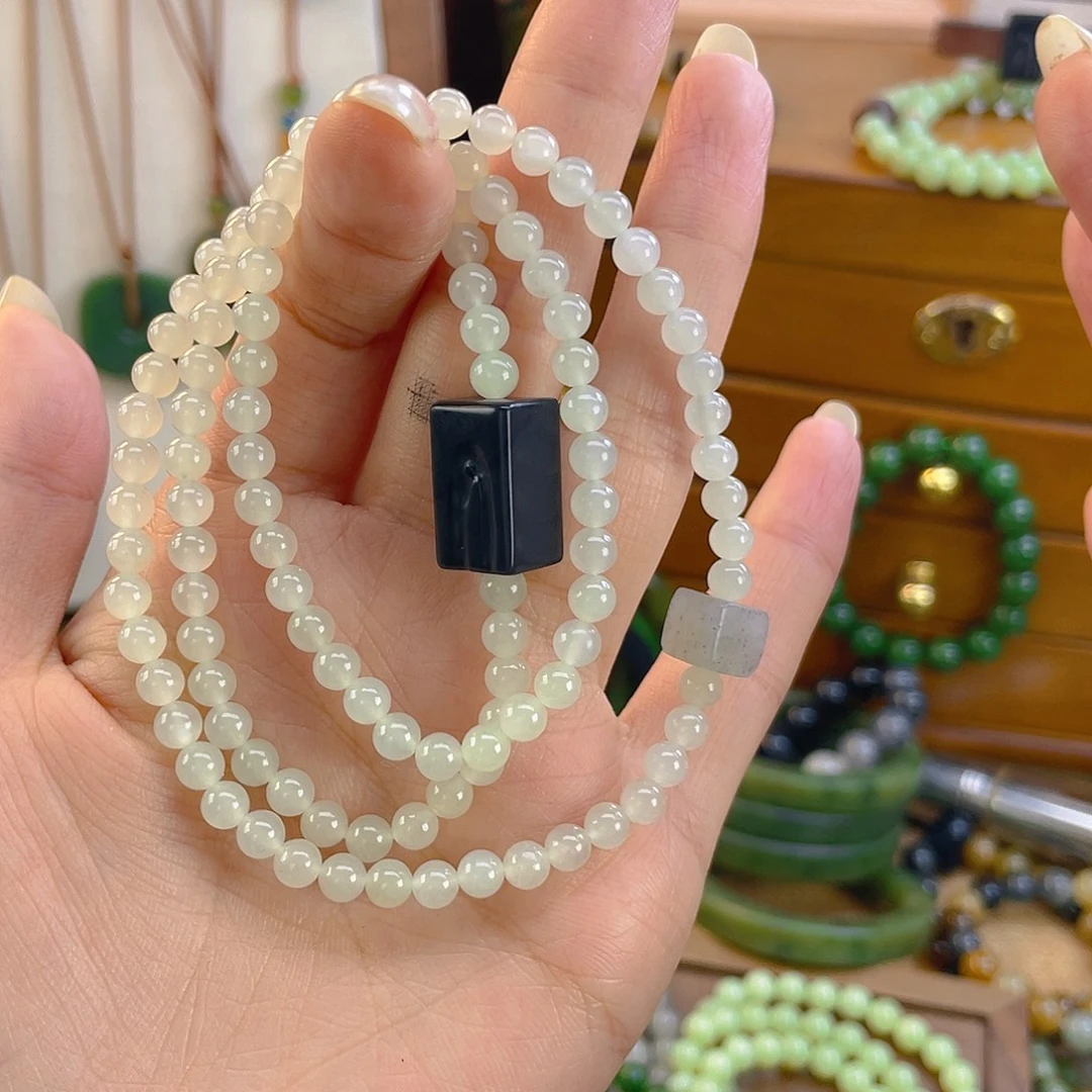 和田玉未镶嵌手链