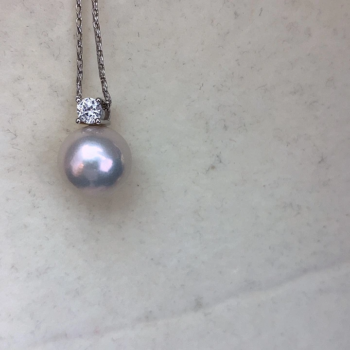 淡水珍珠颈饰银S925镶嵌