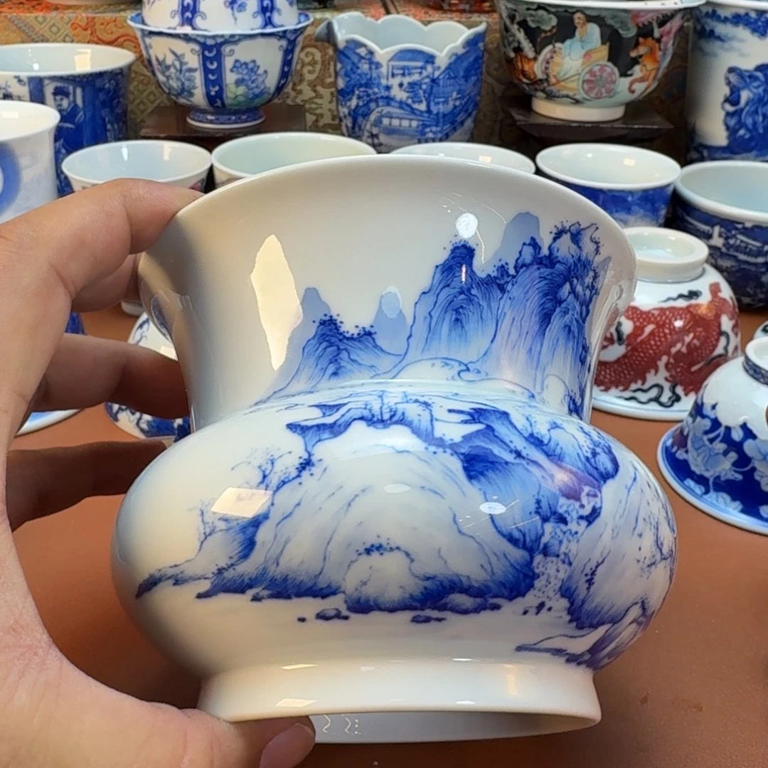 北***r陶杯子景德镇全手工手绘陶瓷