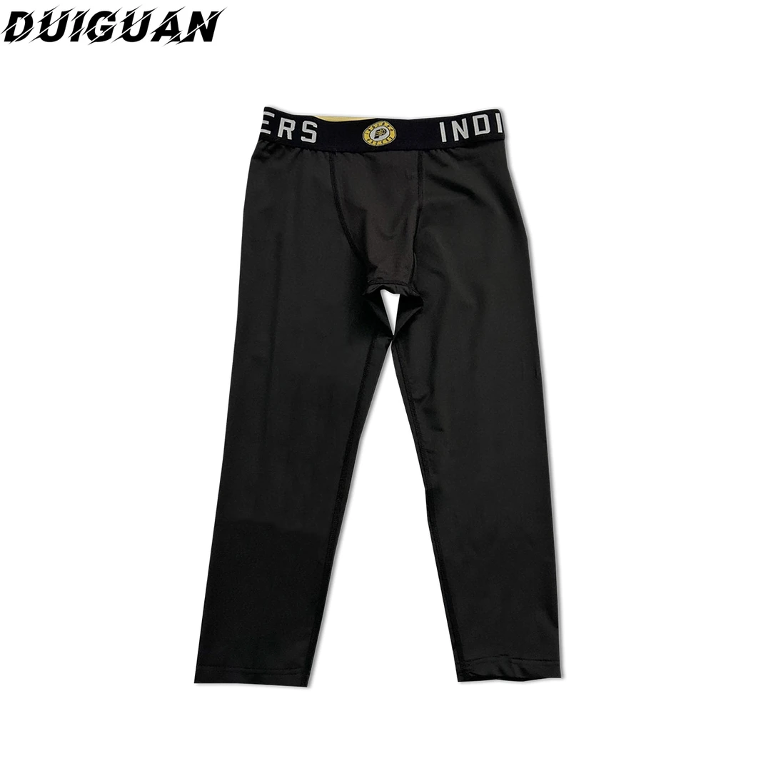 球队系列运动紧身裤男篮球紧身七分裤高弹速干健身裤跑步打底裤