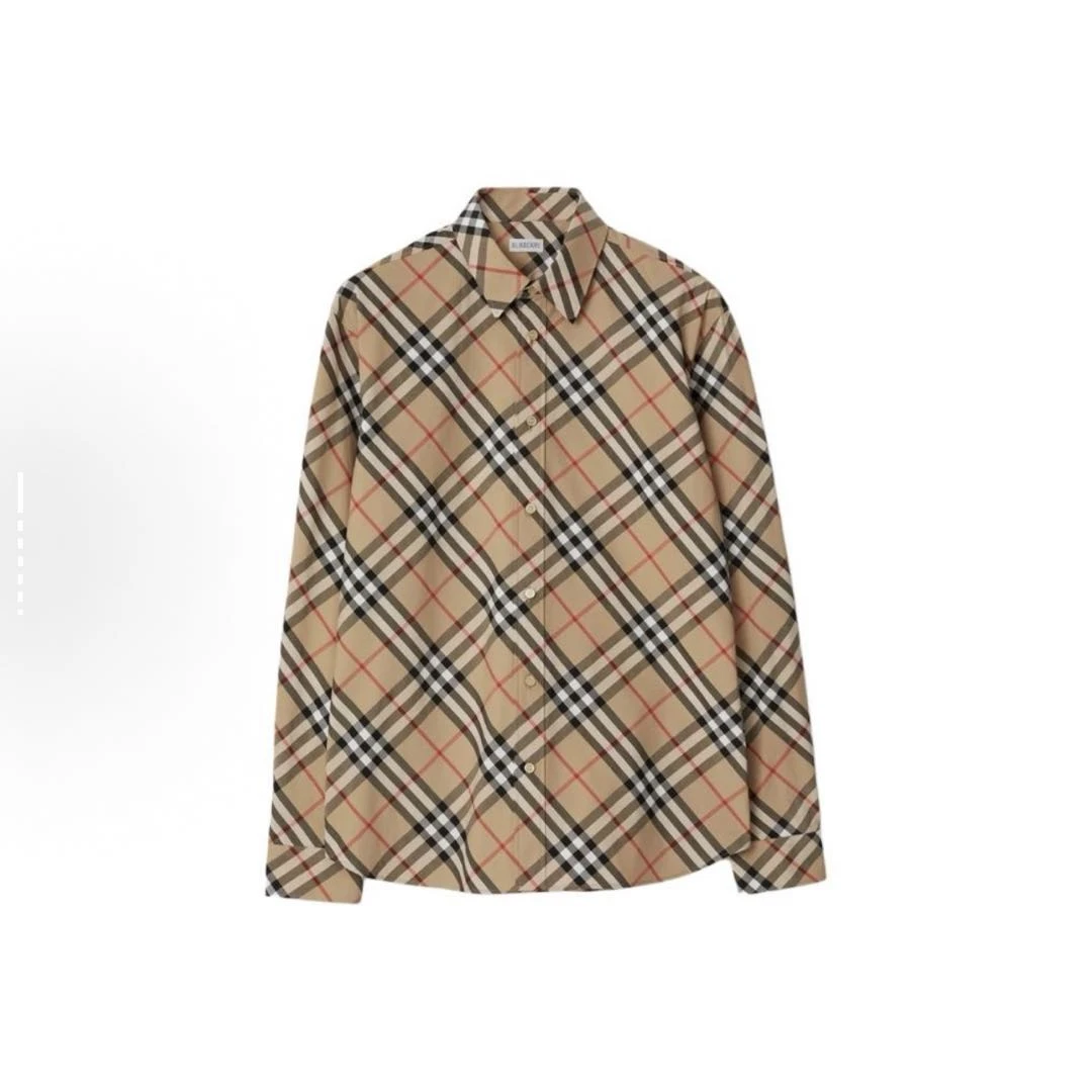 未使用 BURBERRY/博柏利  格纹单排扣长袖衬衫 wx