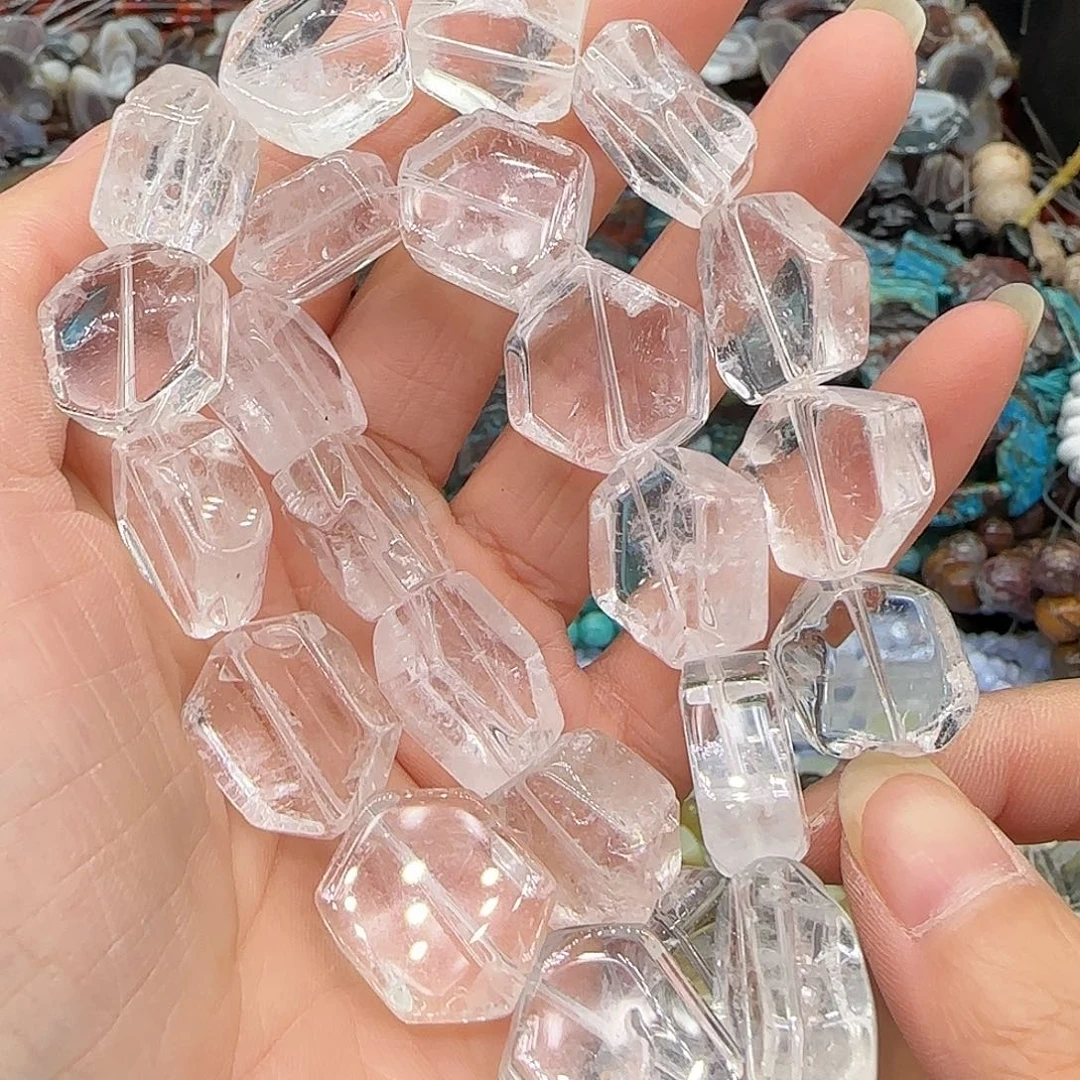 合金玛瑙/玉髓珠宝半成品白水晶牌子一条