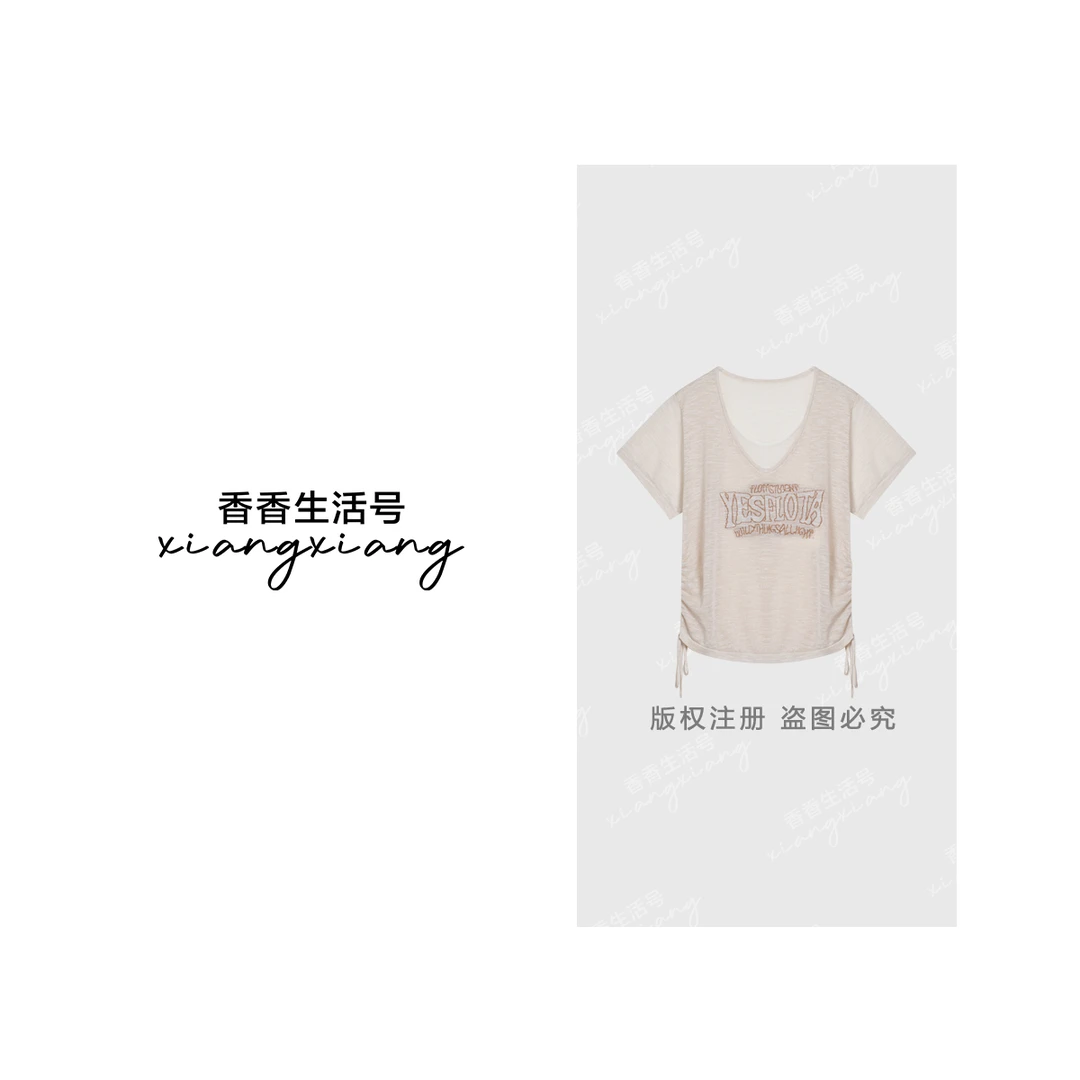 【香香严选】“跳动字符”2025年新款欧若风上衣设计师潮流女装【5574】