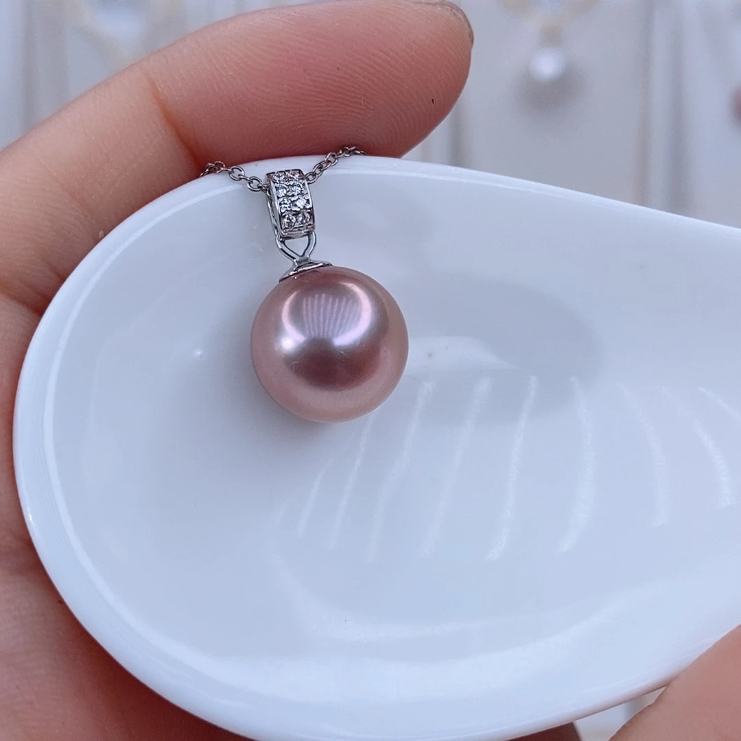 淡水珍珠银S925镶嵌颈饰