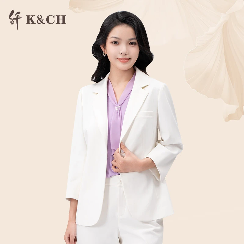 K&CH纤牌女装/春新款时尚百搭西装外套女8582A156E1