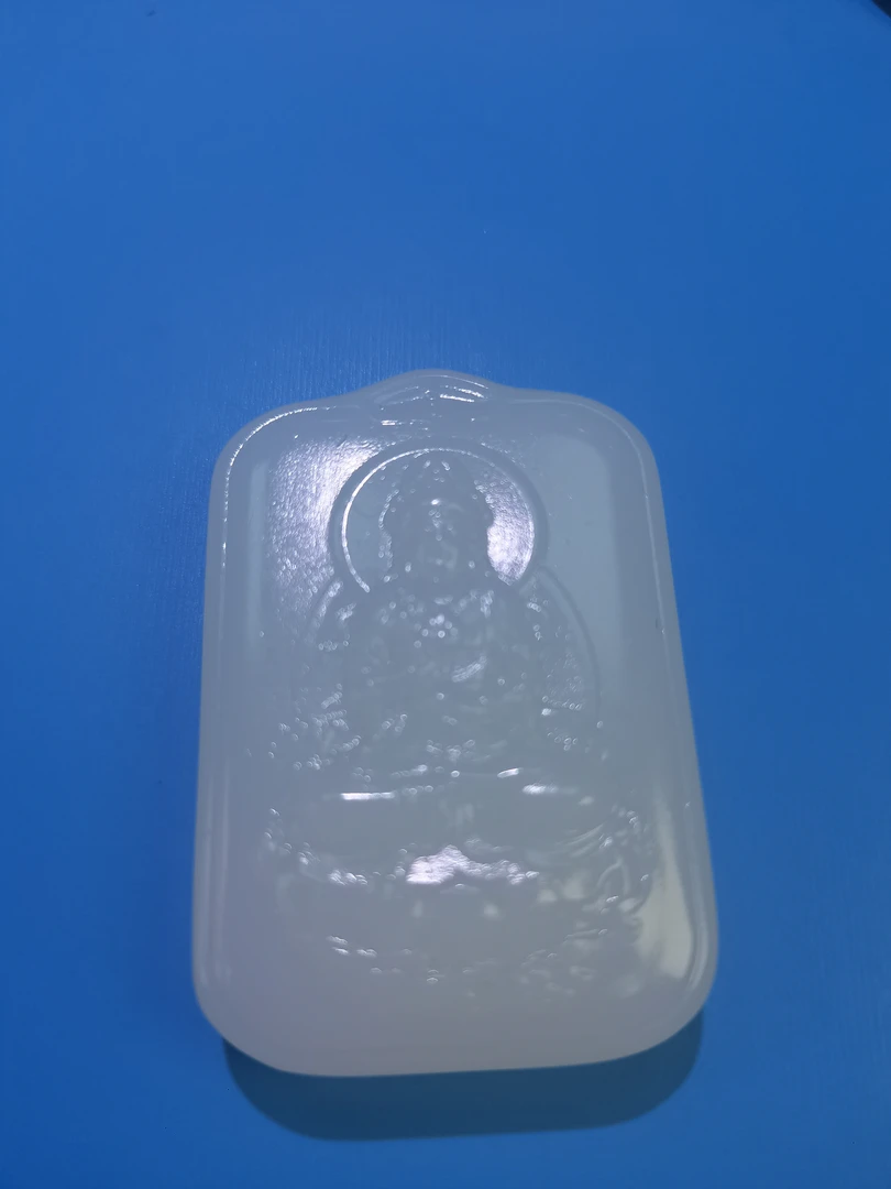 新疆双面雕刻山水观音