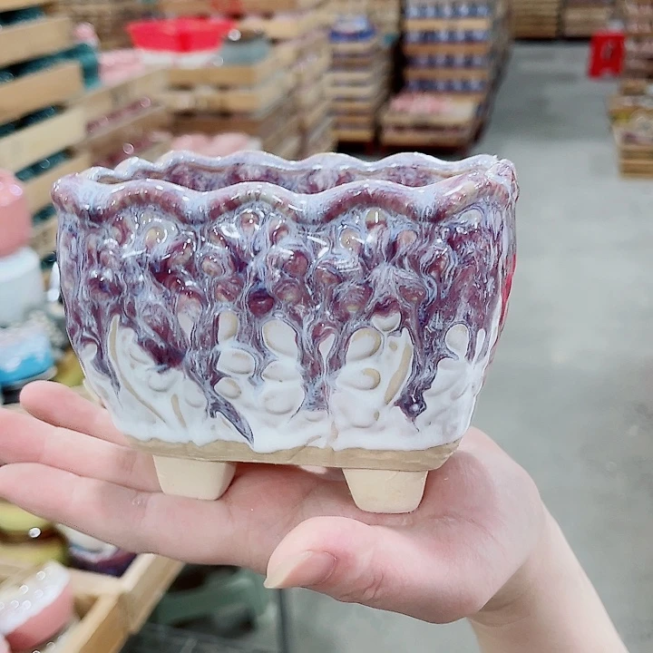 有孔，凑10元包邮陶瓷花盆发货！